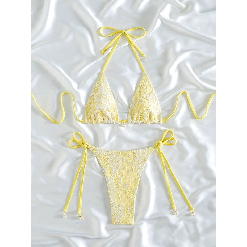 Two-Piece Halter Bikini Set with Side Ties