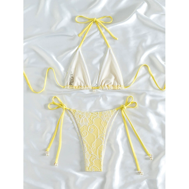 Two-Piece Halter Bikini Set with Side Ties