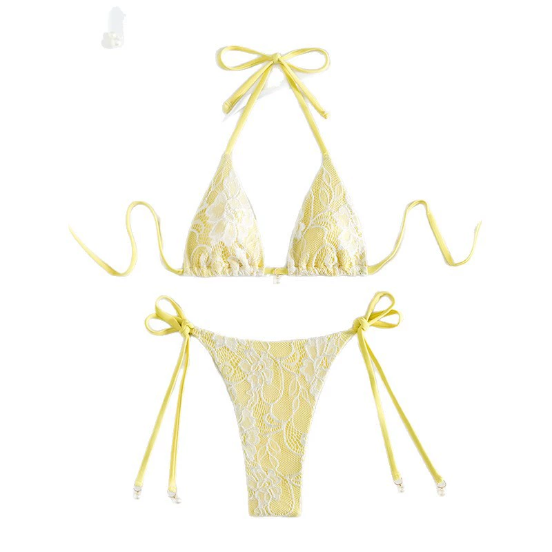 Two-Piece Halter Bikini Set with Side Ties view 5