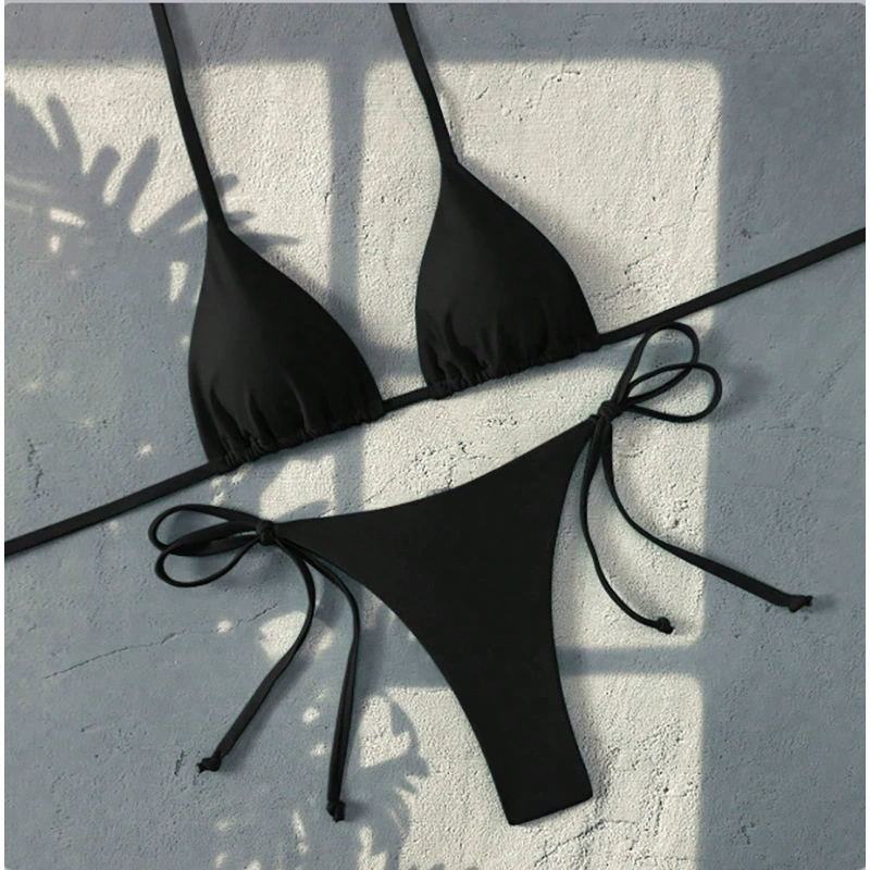 Women's Triangle Cup Tie-Side Bikini Set view 3