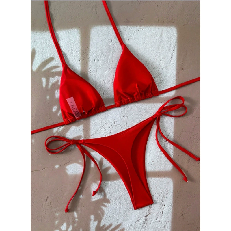 Women's Triangle Cup Tie-Side Bikini Set view 4