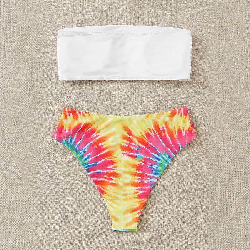 Two-Piece Bandeau Bikini Set with Triangle Briefs view 4