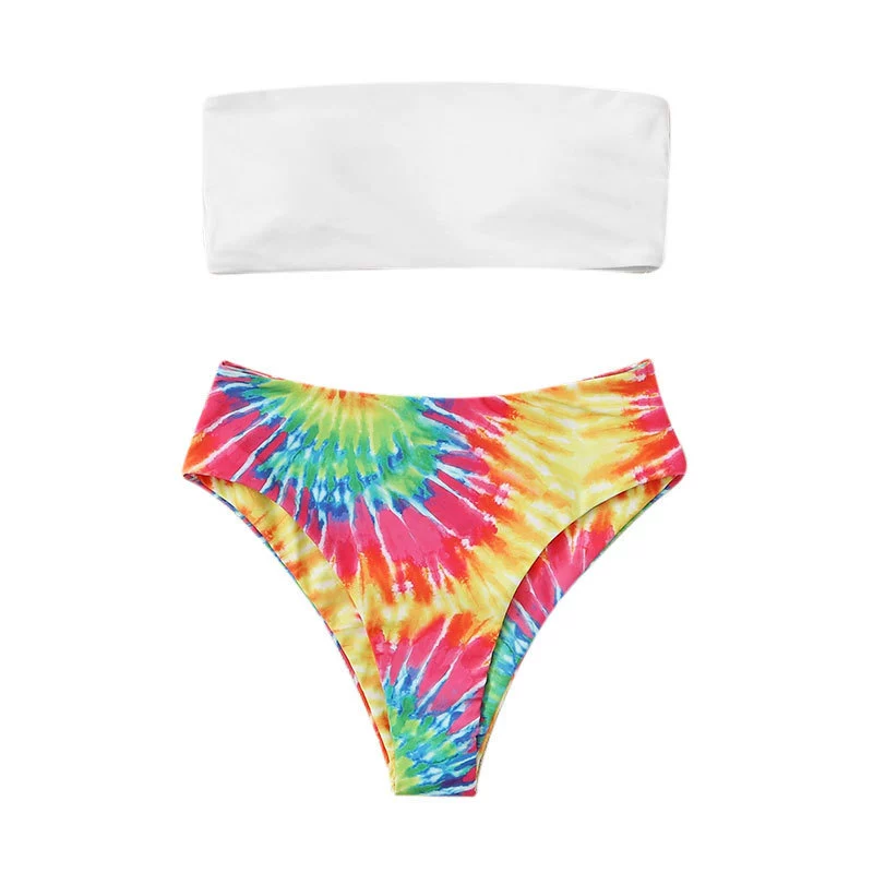 Two-Piece Bandeau Bikini Set with Triangle Briefs view 5