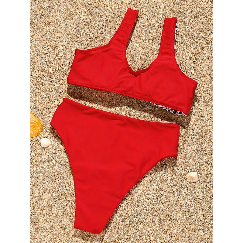 Twist Front High Waisted Two-Piece Bikini Set view 4