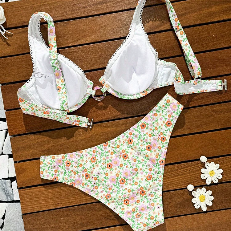 Two-Piece Underwire Bikini with Side-Tie Bottoms