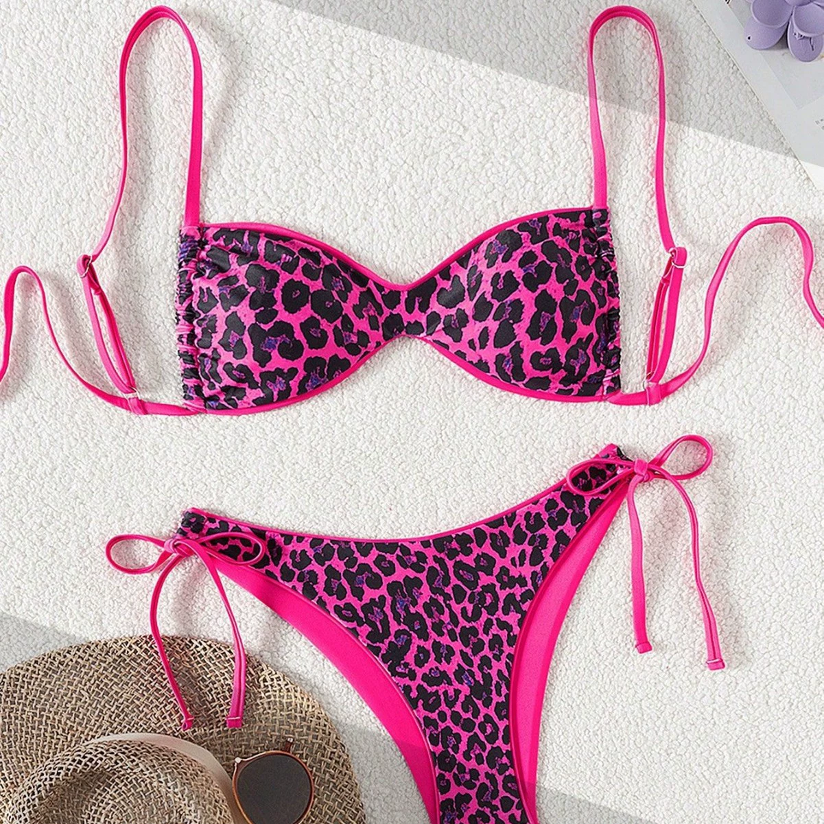 Two Piece Twist Bandeau Bikini Set view 4