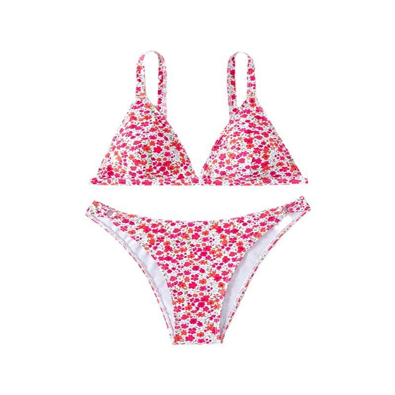 Two-Piece Triangle Bikini Set with Side Ring Details view 5