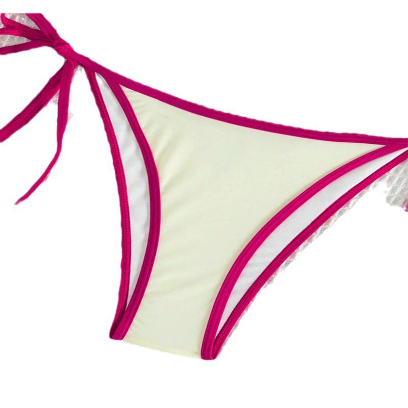 Triangle Halter Bikini Set with Side Tie Bottom view 5