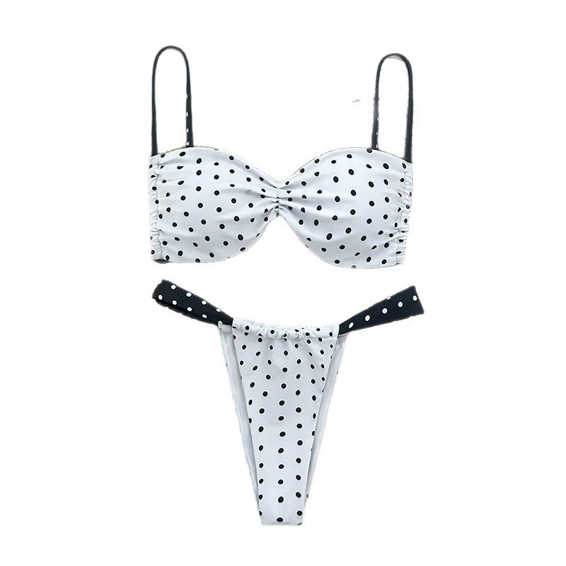 Twist Front Bandeau Bikini Set with Side Tie Bottoms view 5