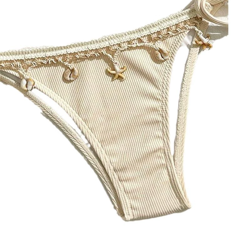 Two-Piece Triangle Halter Bikini with Side Ties view 5