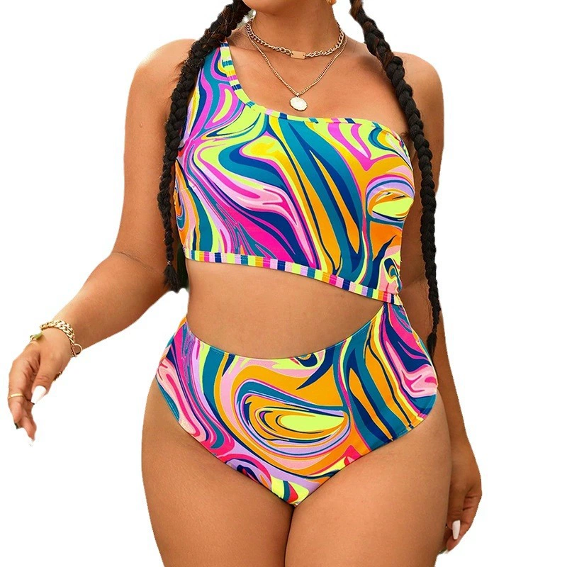 One-Shoulder High-Waist Two-Piece Swimsuit view 5