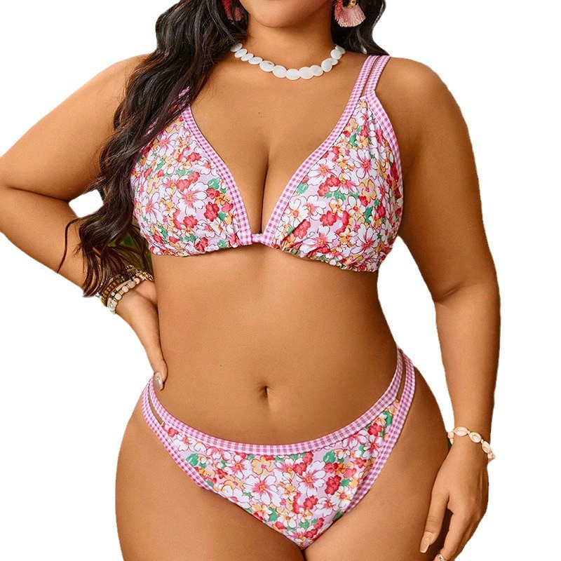 Women's Triangle Bikini Set with Adjustable Straps and Tie Back view 5