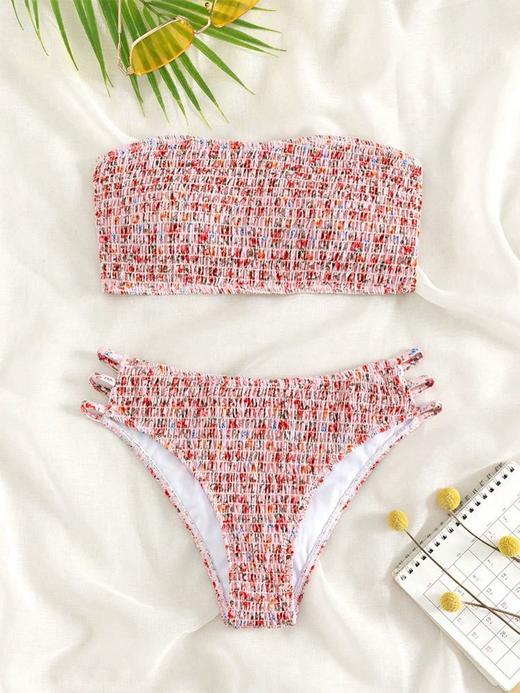 Bandeau Bikini Set with Side-Tie Bottoms view 7
