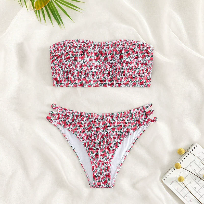 Bandeau Bikini Set with Side-Tie Bottoms view 8