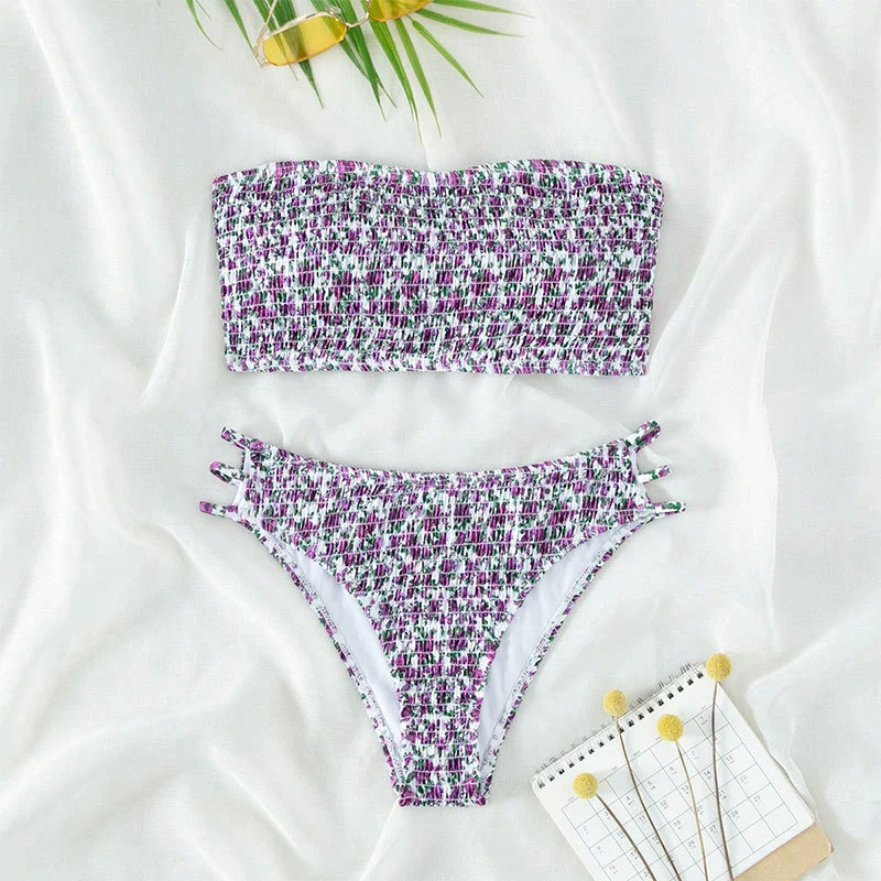 Bandeau Bikini Set with Side-Tie Bottoms view 9