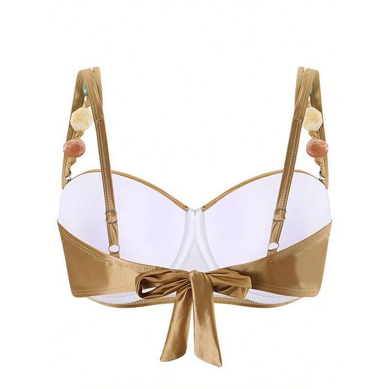 Two-Piece Swimsuit with Underwire Top and High-Waist Bottom view 4