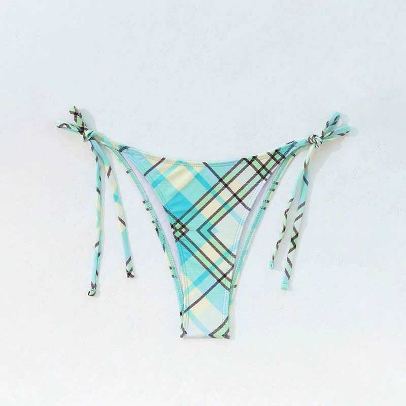 Women’s Two-Piece Bikini Set with Triangle Halter Top and Side-Tie Bottoms