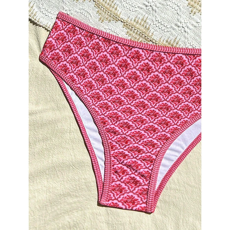 Underwire Bikini Set with High-Waisted Brief and Adjustable Straps view 4