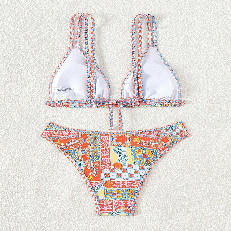 Two-Piece Bikini Set with Double Straps