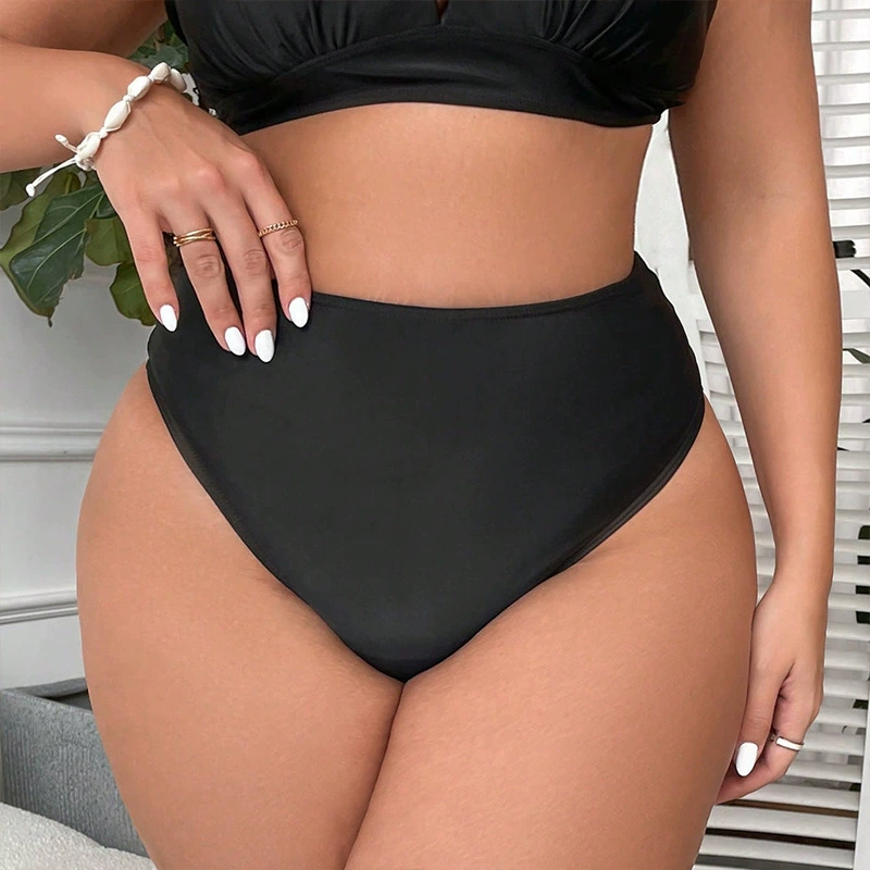 Bikini Set with Adjustable Straps and High-Waist Cutout Bottoms
