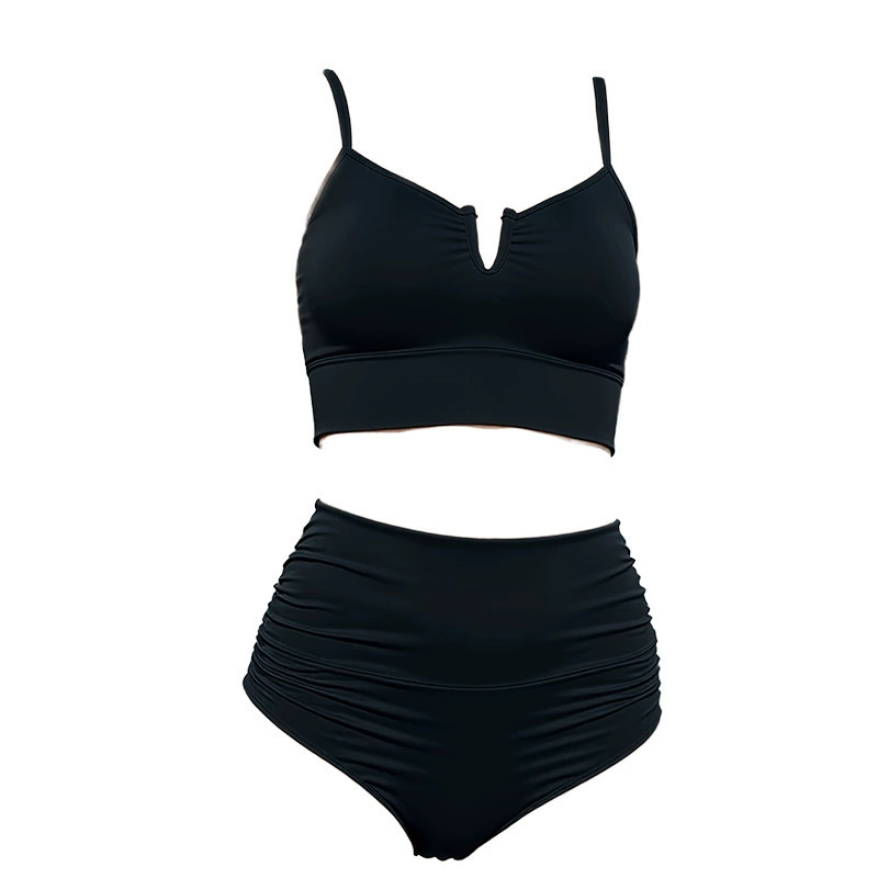 Spaghetti Strap Bikini Set with High-Waisted Bottom view 5