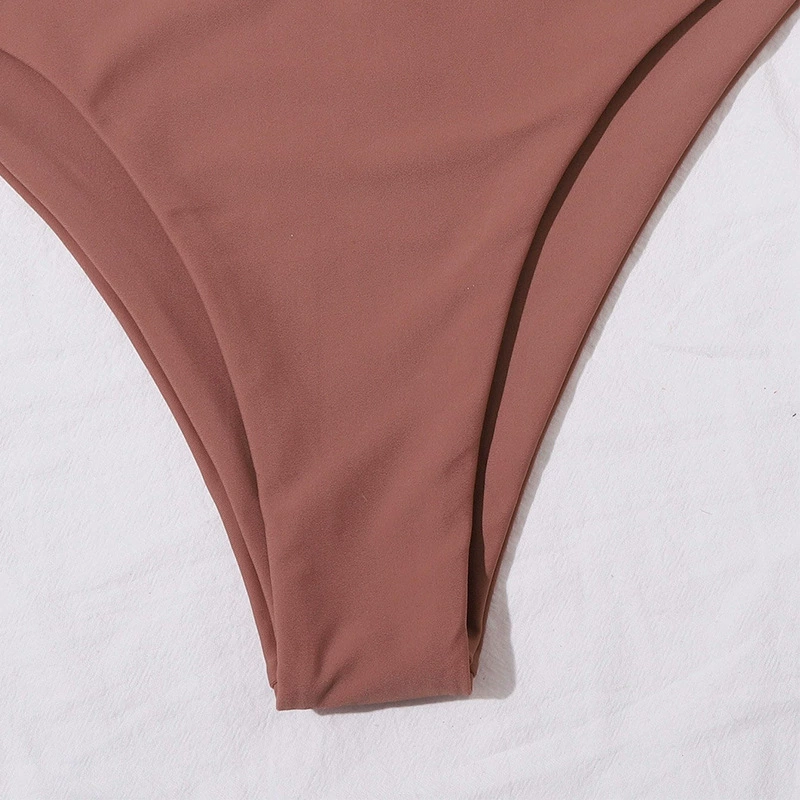 Women's Strapless Bandeau Bikini Set with High Cut Bottoms view 4