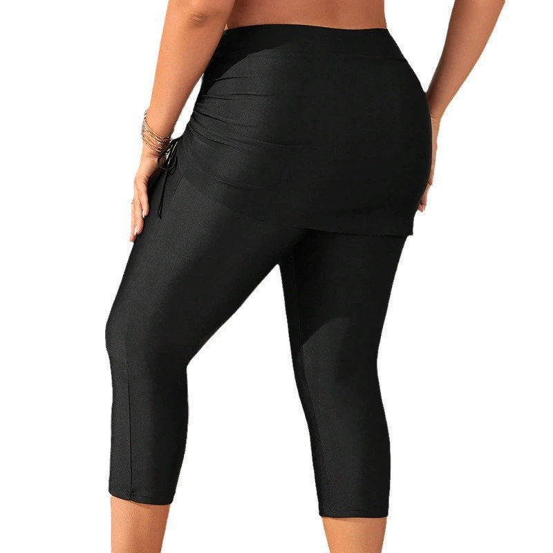 Two-Piece Swimsuit with Halter Top and Capri Pants view 5