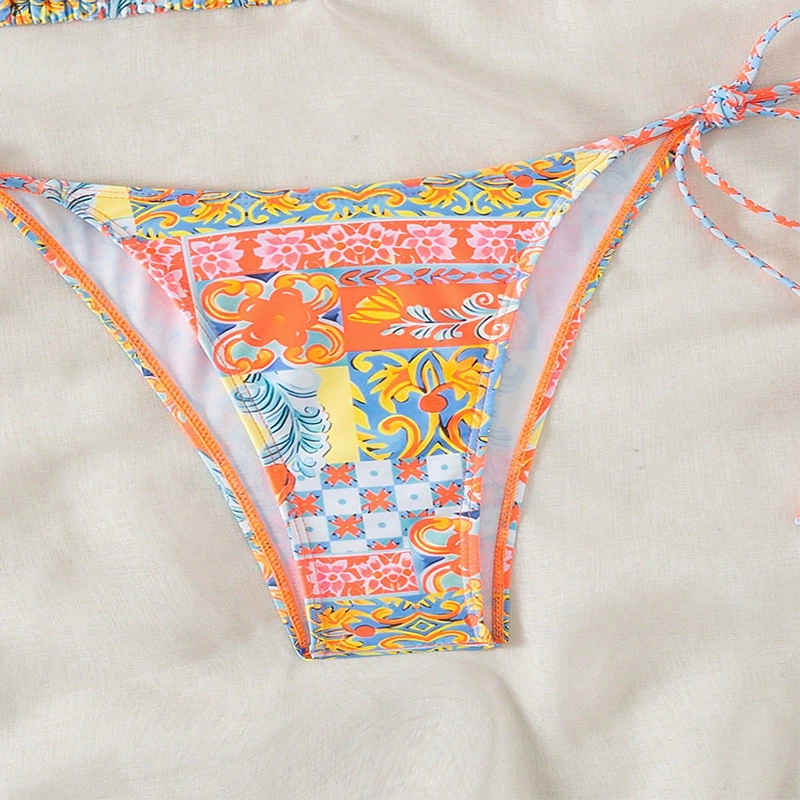 Two-Piece Triangle String Bikini Set view 4