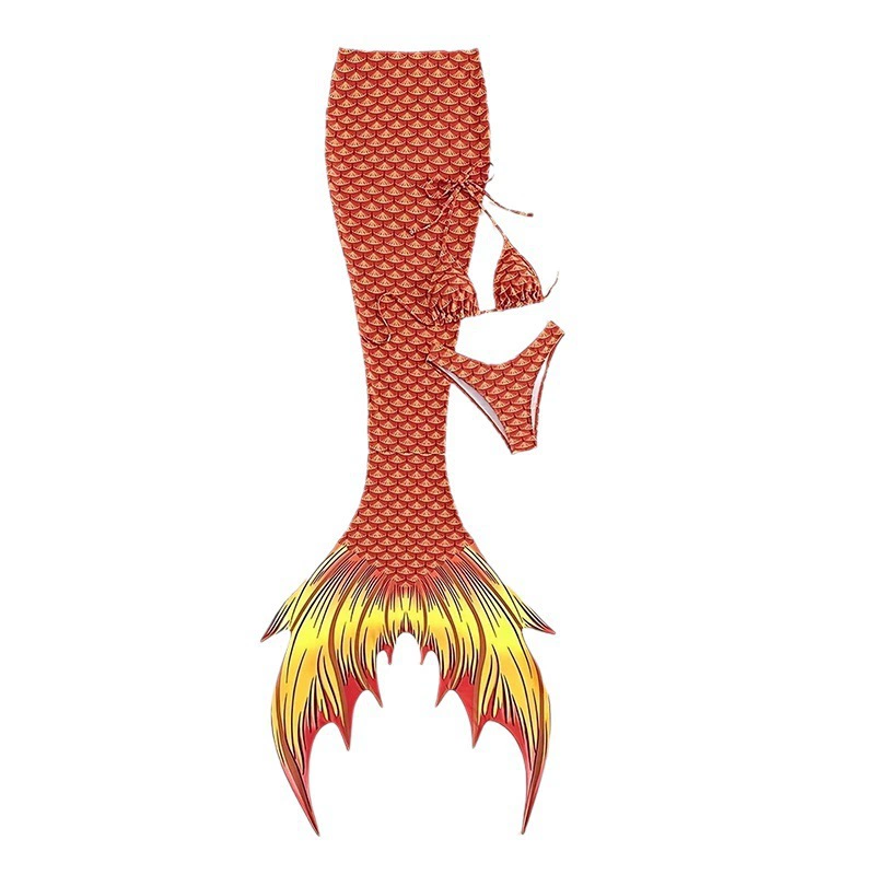 Mermaid Tail Bikini Set with Halter Top view 5