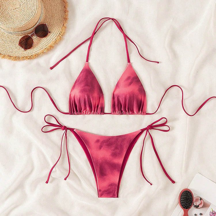 Red tie-dye