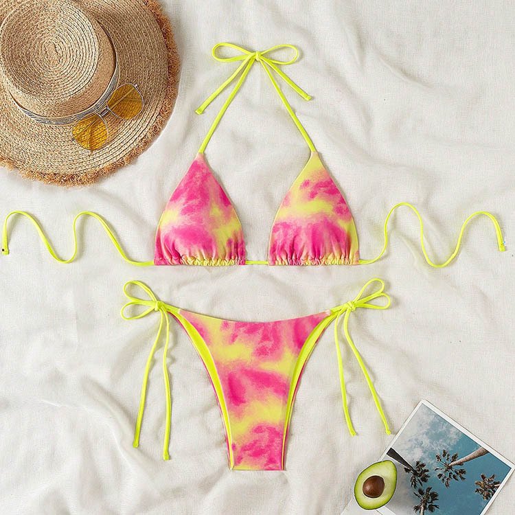 Yellow-pink tie-dye