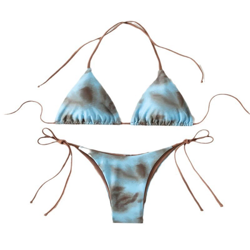Triangle Halter Bikini Set with Side Ties view 5