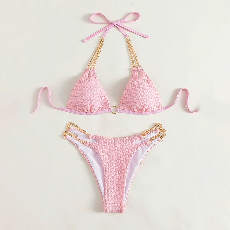 Women’s Chain Halter Bikini Set