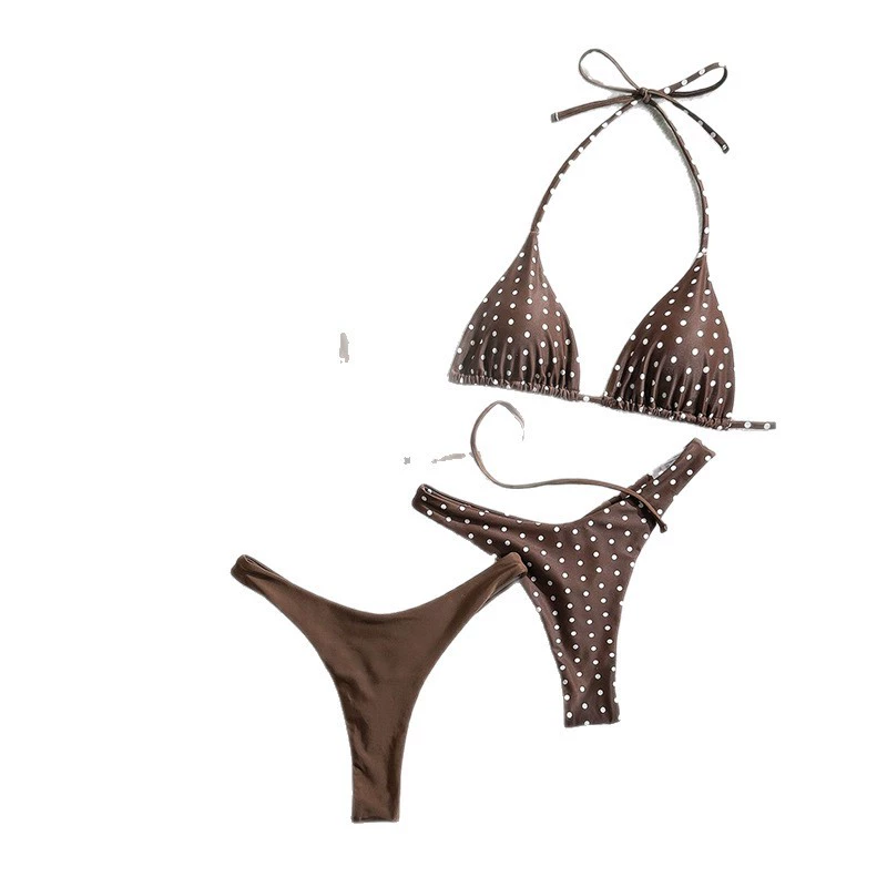 Four-Piece Triangle String Bikini Set view 5