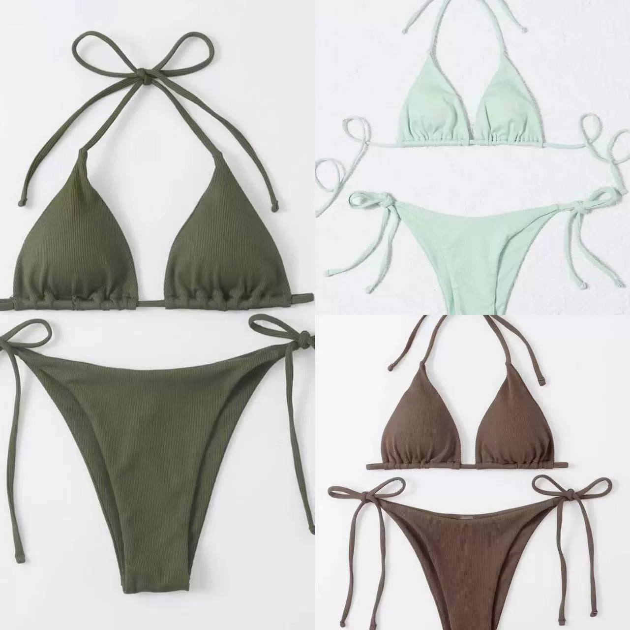 Two-Piece Tie-Side Triangle Bikini