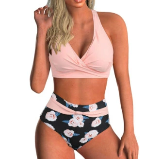 Wrap Front Bikini Set with High Waist Bottom view 9