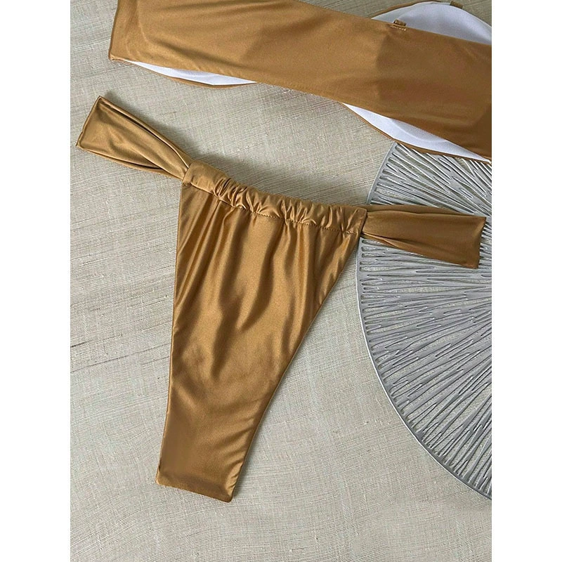 Bandeau Bikini Set with Twist Side Bottoms view 4