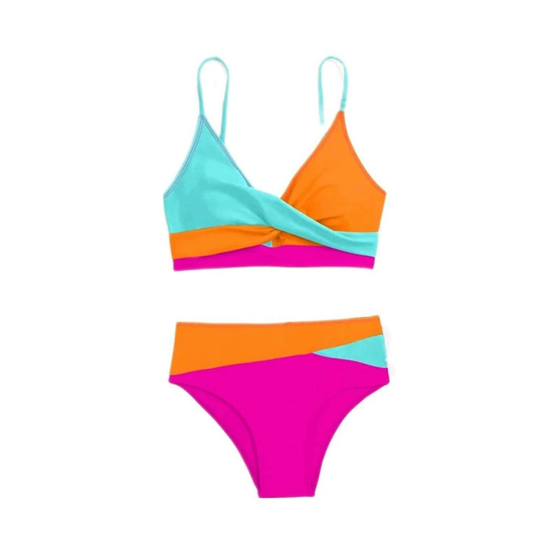 Wrap Front Bikini Set with High Waist Briefs view 10