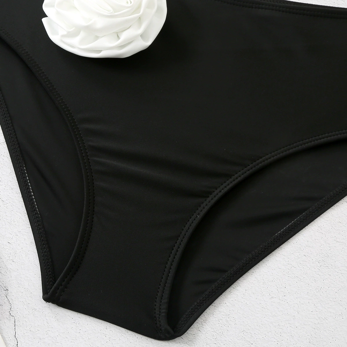 Two-Piece Long Sleeve Bikini Set with Sweetheart Neckline view 4