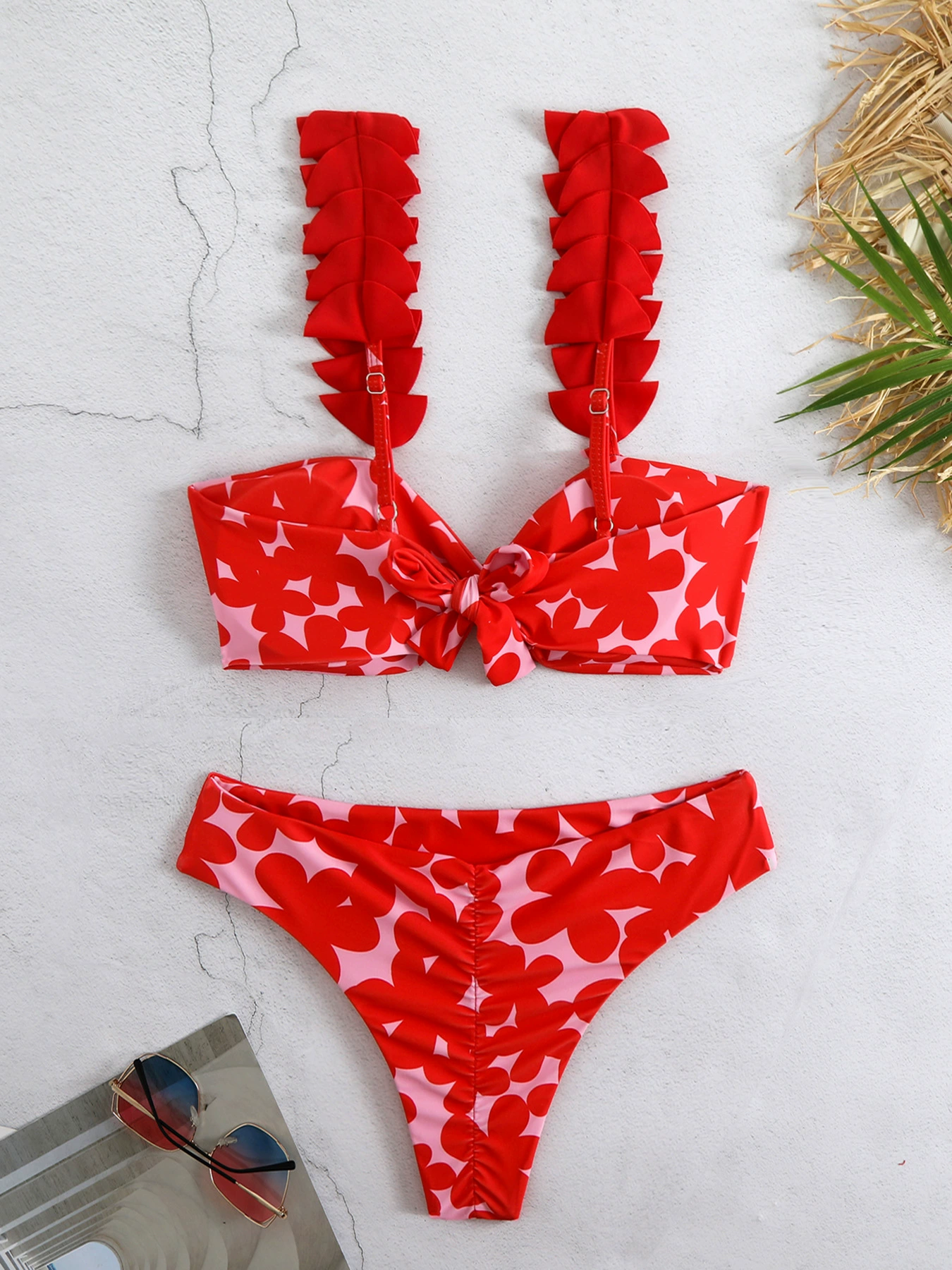 Ruffled Twist Front Two-Piece Bikini Set view 4