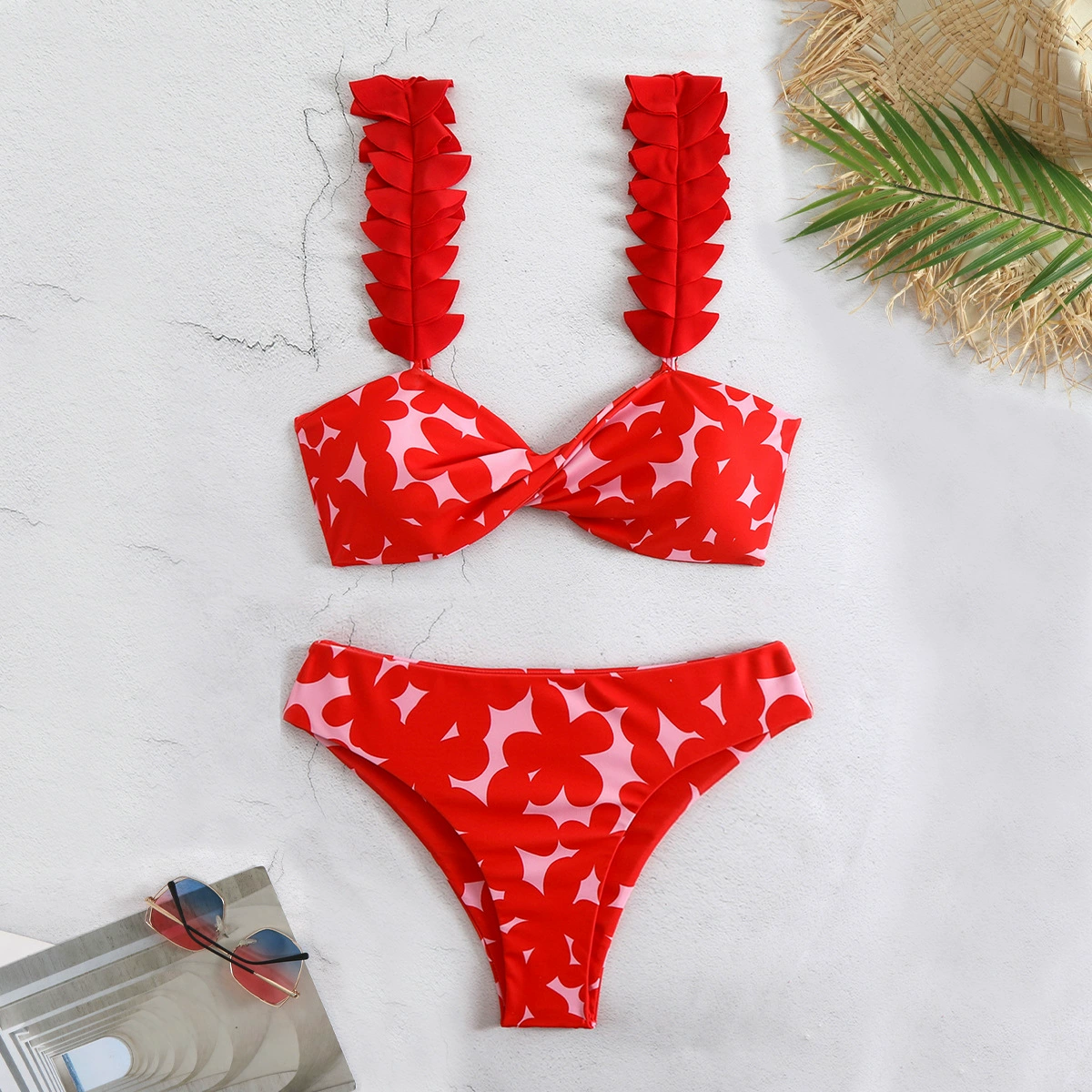Ruffled Twist Front Two-Piece Bikini Set view 6