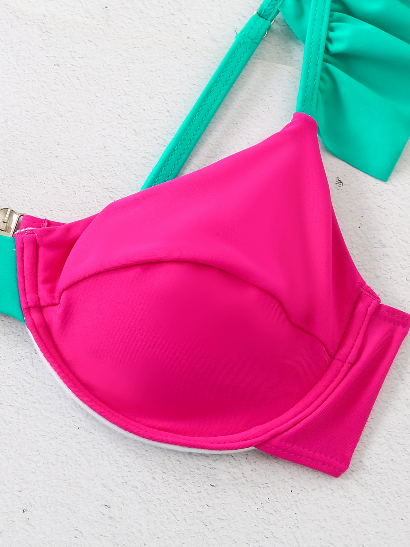 Bikini Set with Ruffled Straps and Underwire Cups view 3