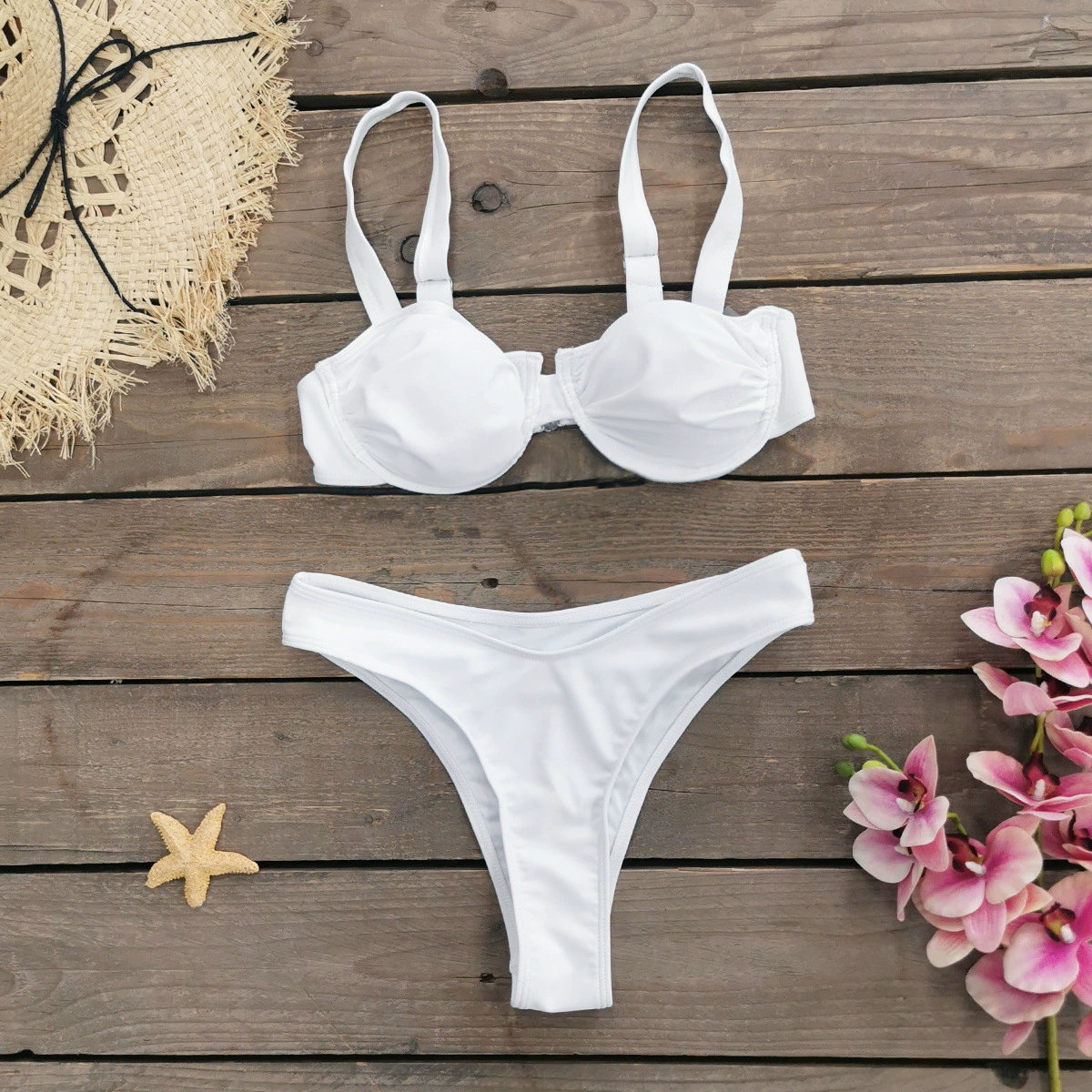 Balconette Bikini Set with Ruched Skirt view 8