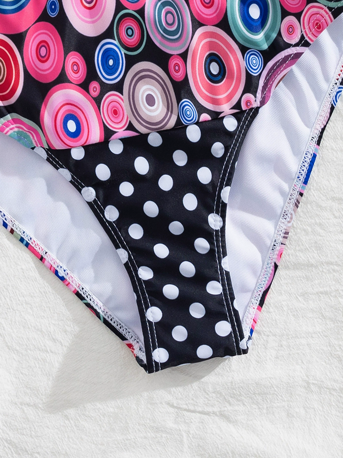 Halter Tie Front High Waist Bikini Set view 4