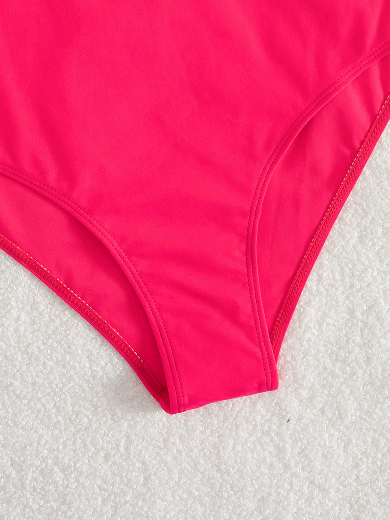 Two-Piece Bikini Set with Knot Front and High-Waist Bottom view 4