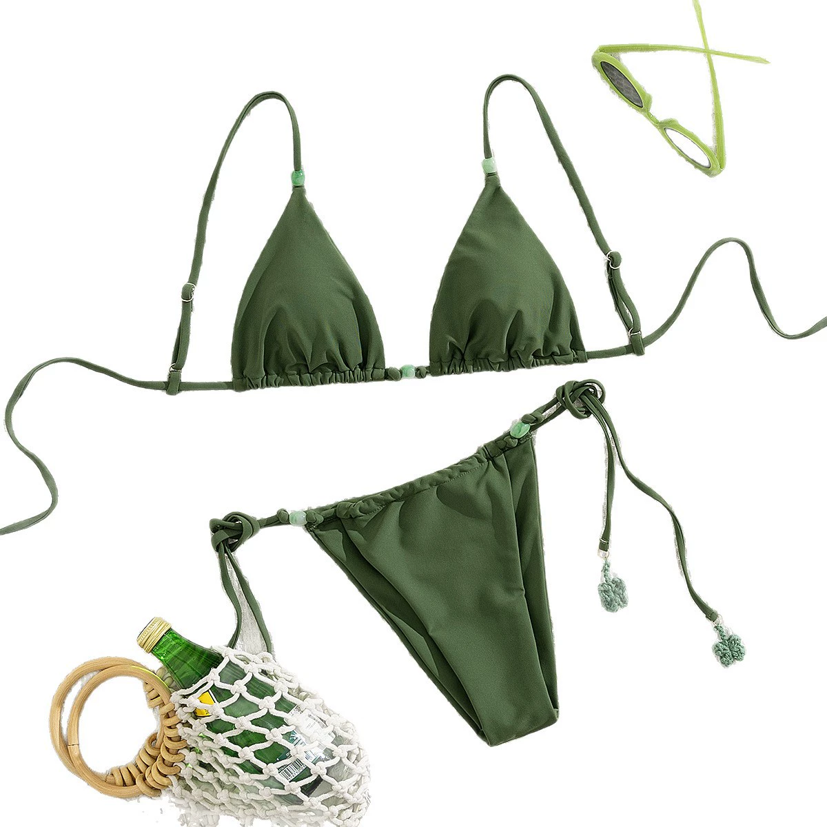 Triangle Cup String Bikini Set view 5