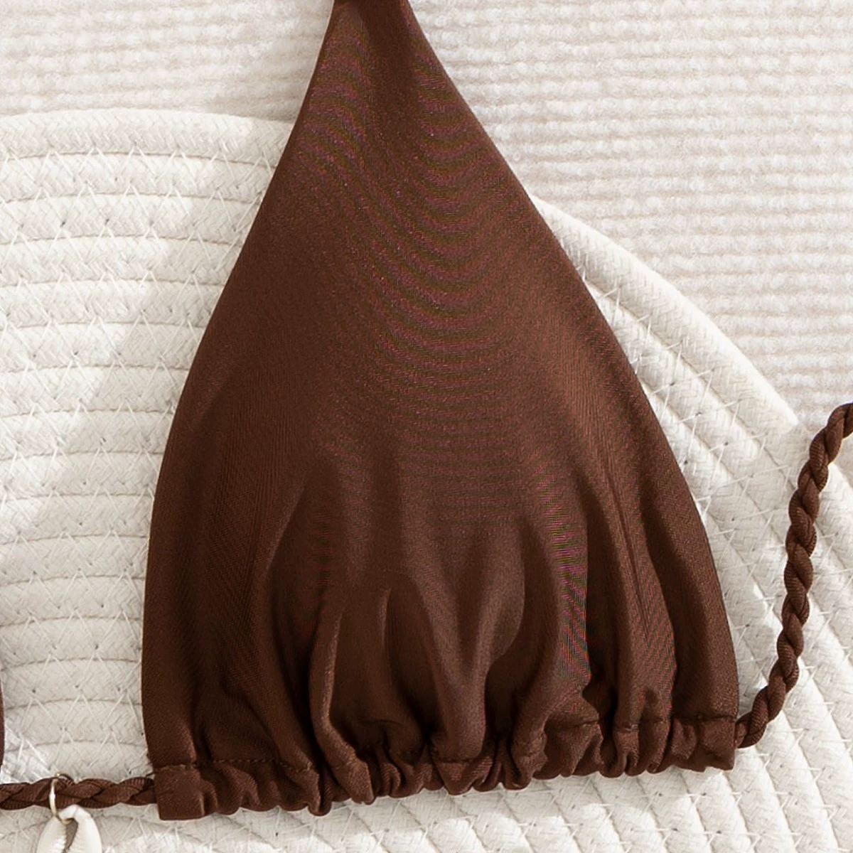 Braided Triangle Bikini Set with Ruched Cups view 3