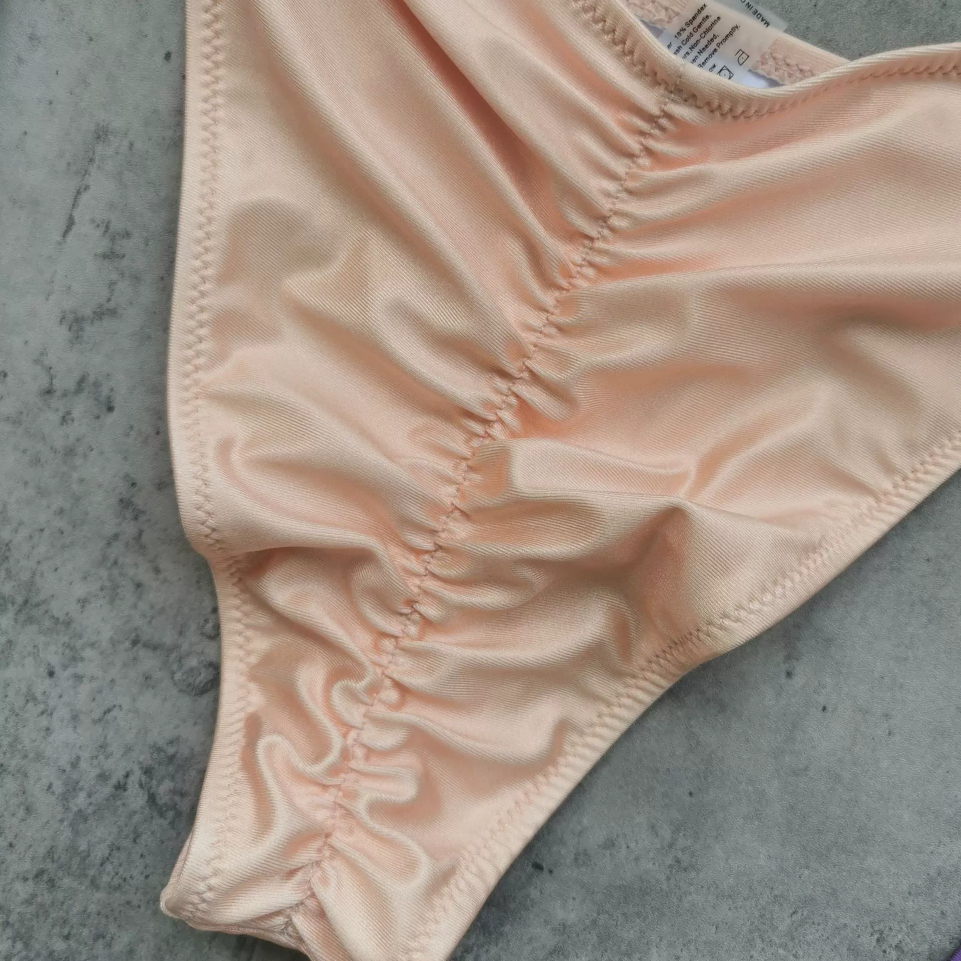 Triangle Halter Bikini Set with Side-Tie Ruched Bottom view 4