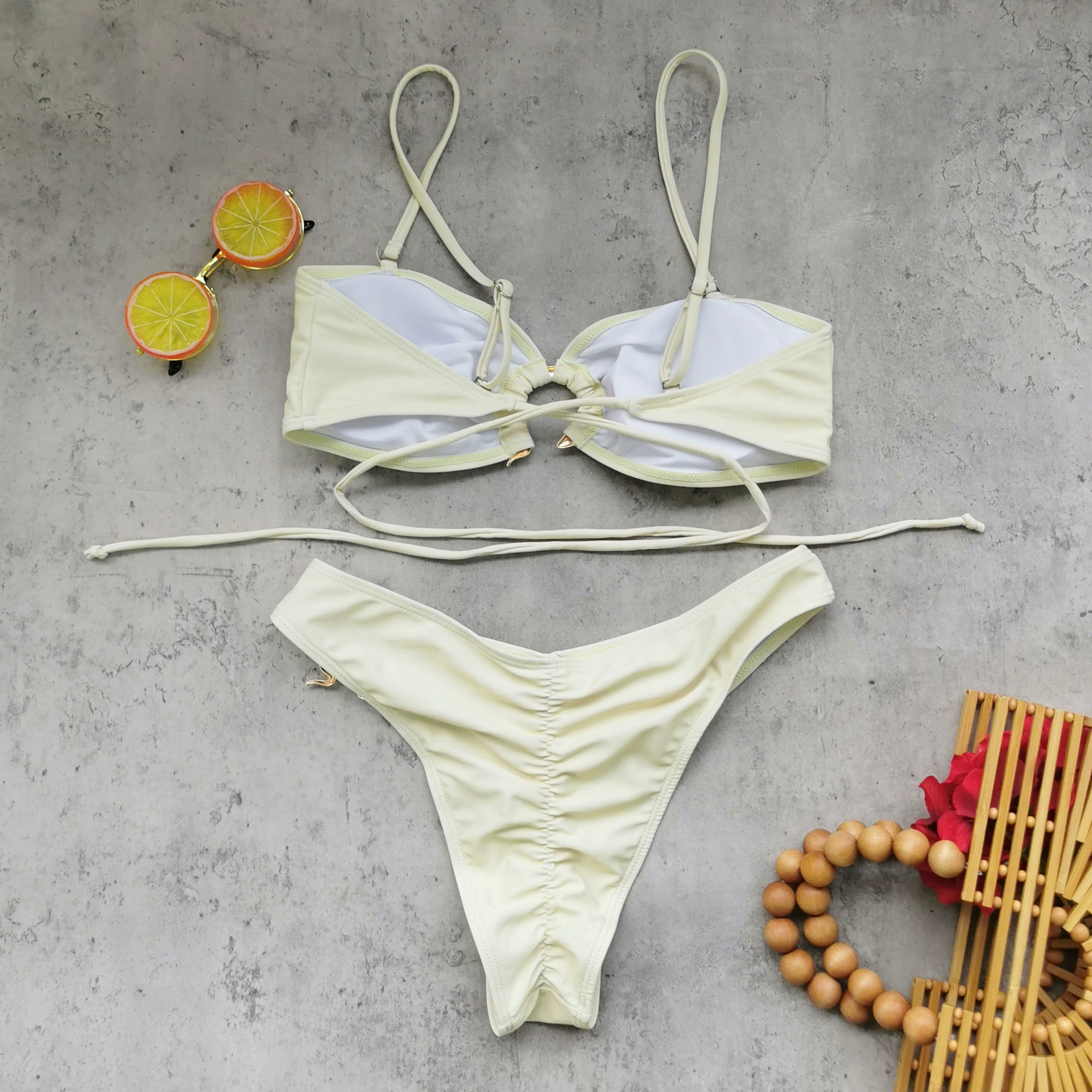 Metal Ring Bikini Set with Adjustable Straps view 4
