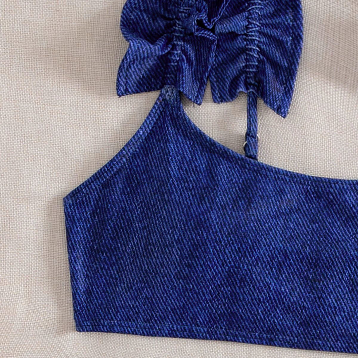 Ruffled Strap Two-Piece Bikini Set with High-Cut Bottoms view 3